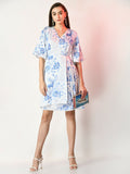 Myshka Women's White Printed Dress