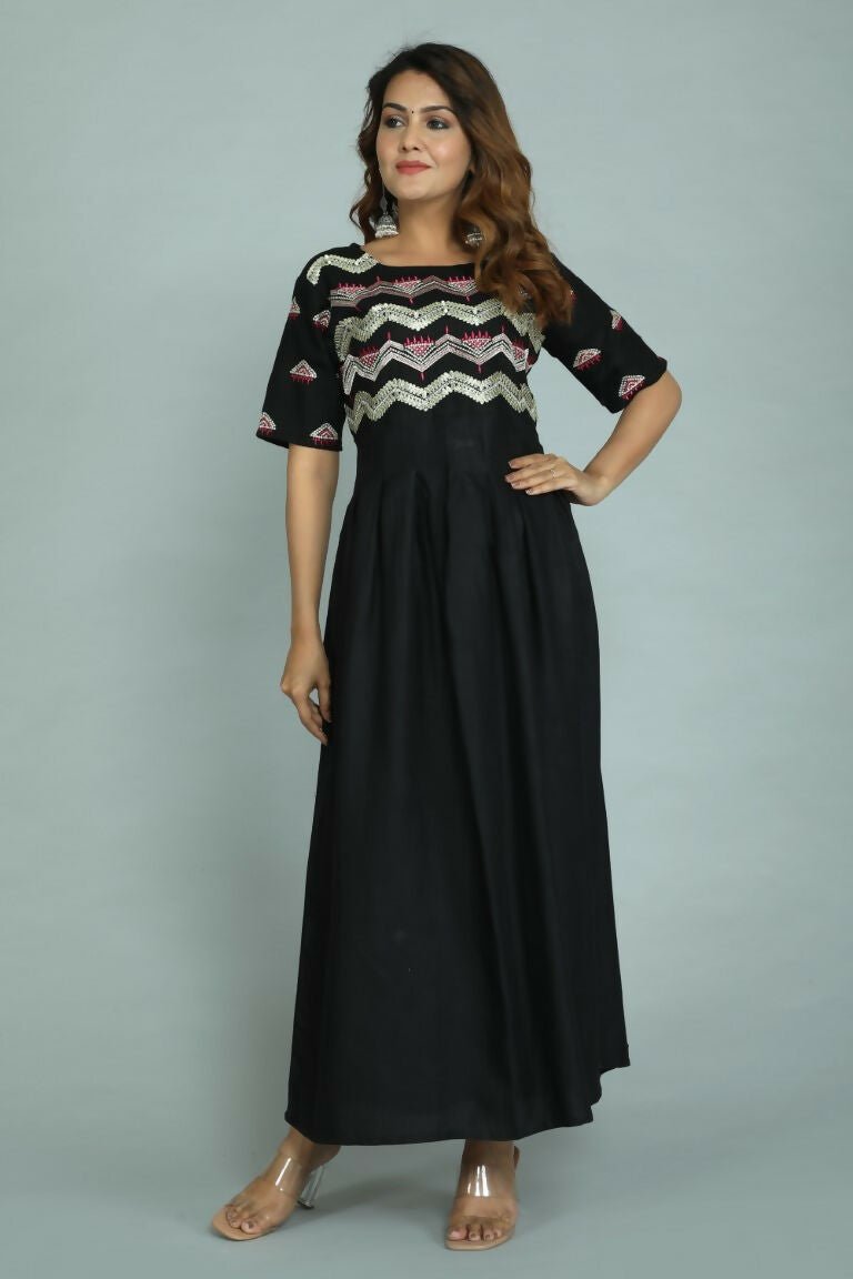 Alvano Printed Stylish Anarkali Kurti for Women and Girls Rayon Embroidery