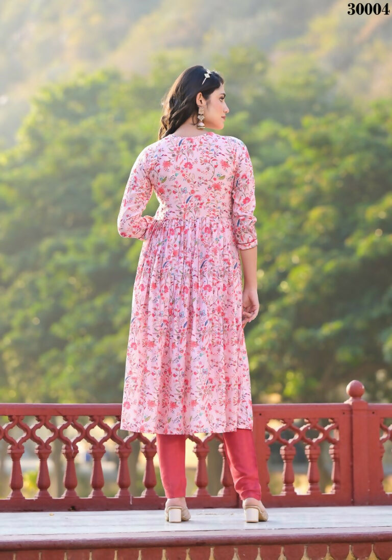 Designer Stylish Light Pink Rubi Silk Stitched Suit With Dupatta - Kiyara