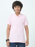 Chilins Kids Solid Polo Tshirt, Color- Pink