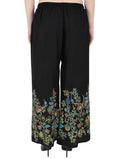 Mominos Fashion Black Floral Design Palazzo