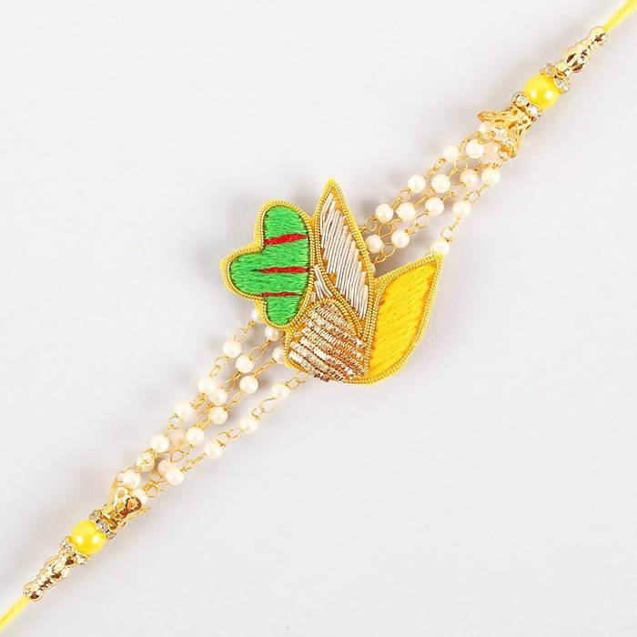 Meenakari Glimming Rakhi & Cadbury Silk Chocolates
