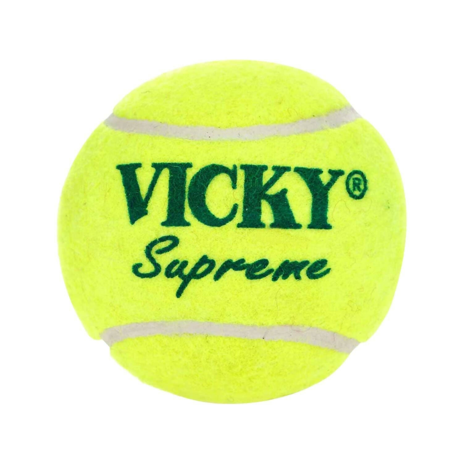 Vicky Supreme Yellow Tennis/Cricket Ball Heavy Multipurposeful Design & Durable Rubber Built