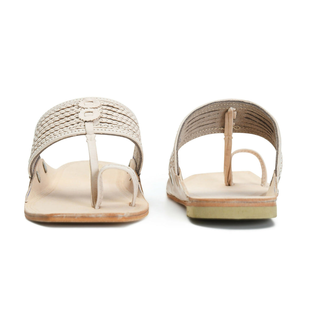 Stepsoft Men'S Natural Square Toe Kolhapuri Chappal | Original Handcrafted Leather Ethnic Slippers