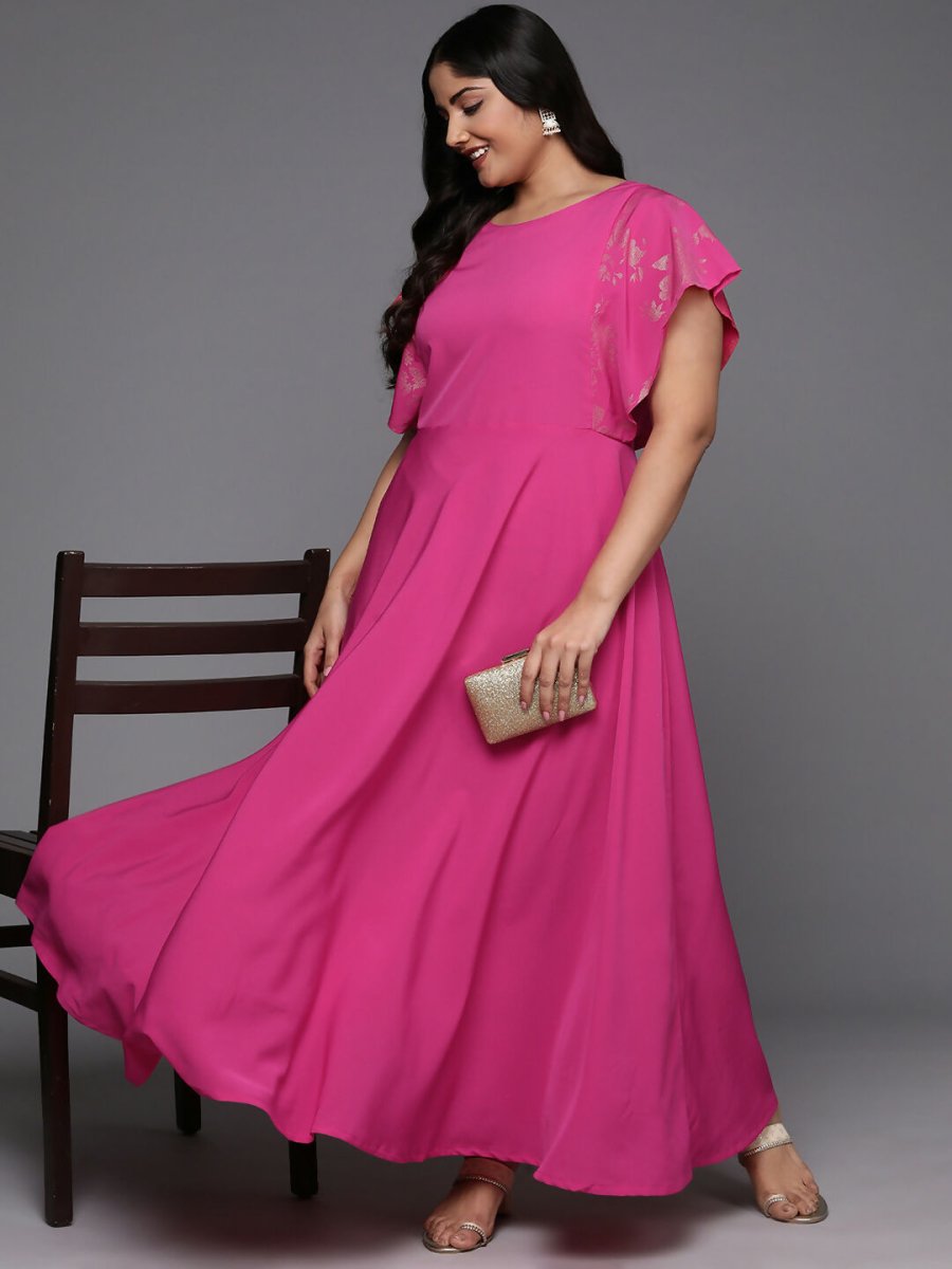 Ahalyaa Women's Traditional wear Ethnic Dress - Pink