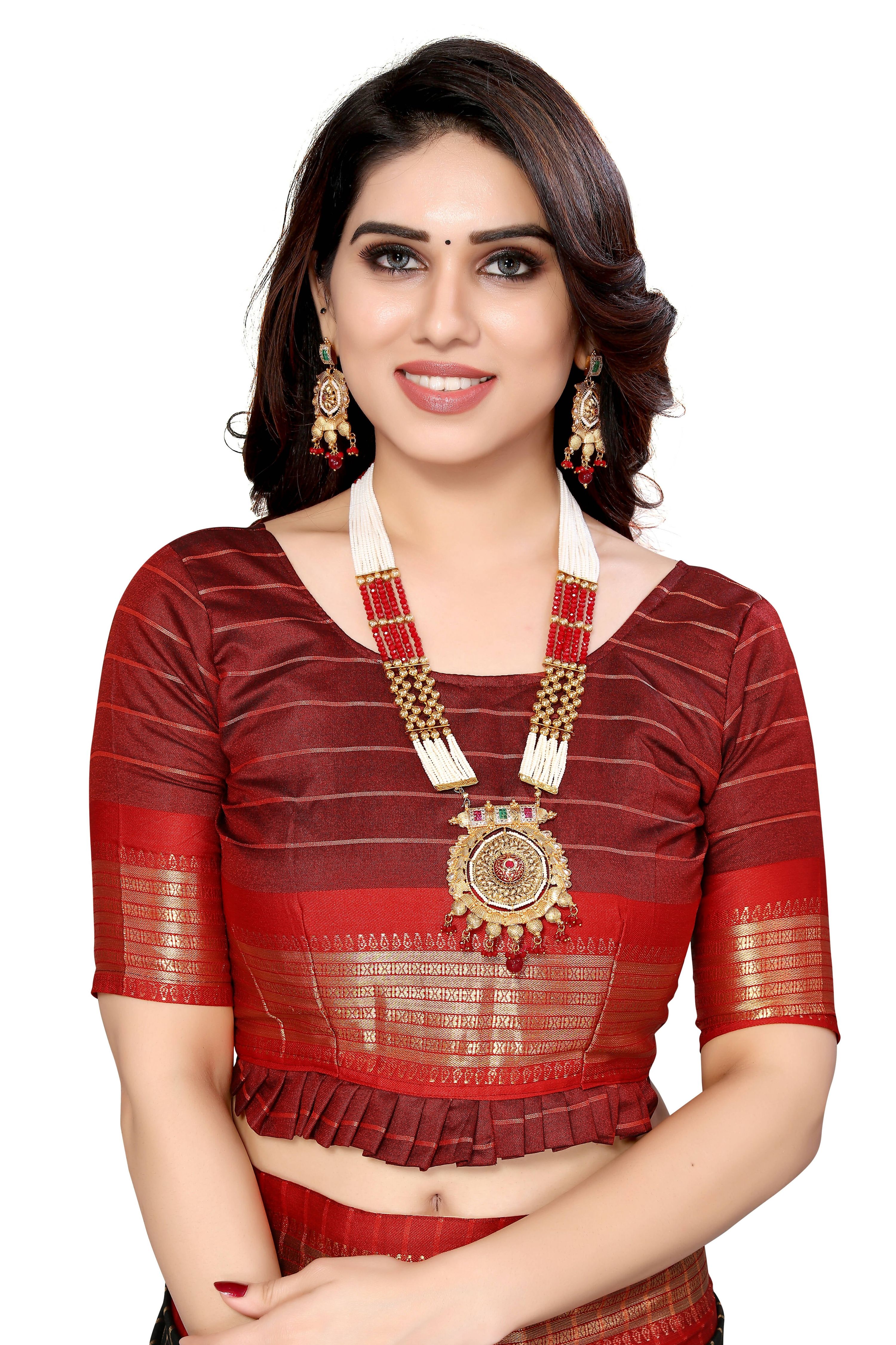 Vamika Weaving Black Cotton Silk Saree