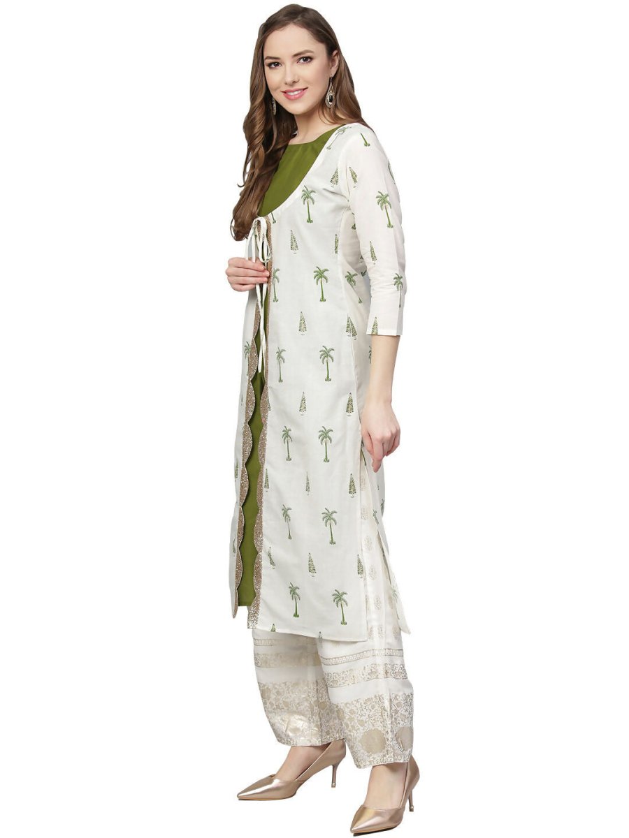 Ahalyaa Women's Traditional wear Kurta - Off White