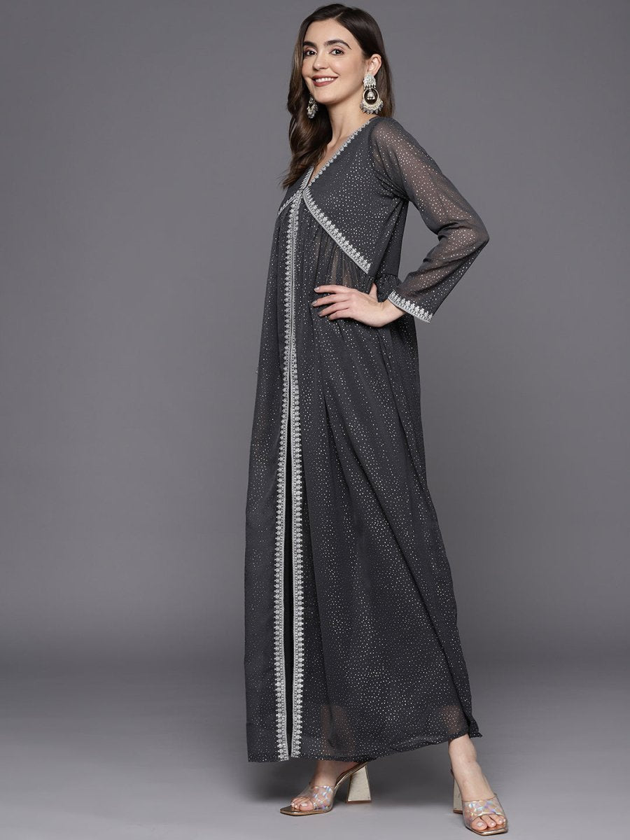 Ahalyaa Glitter Printed Top With Trousers