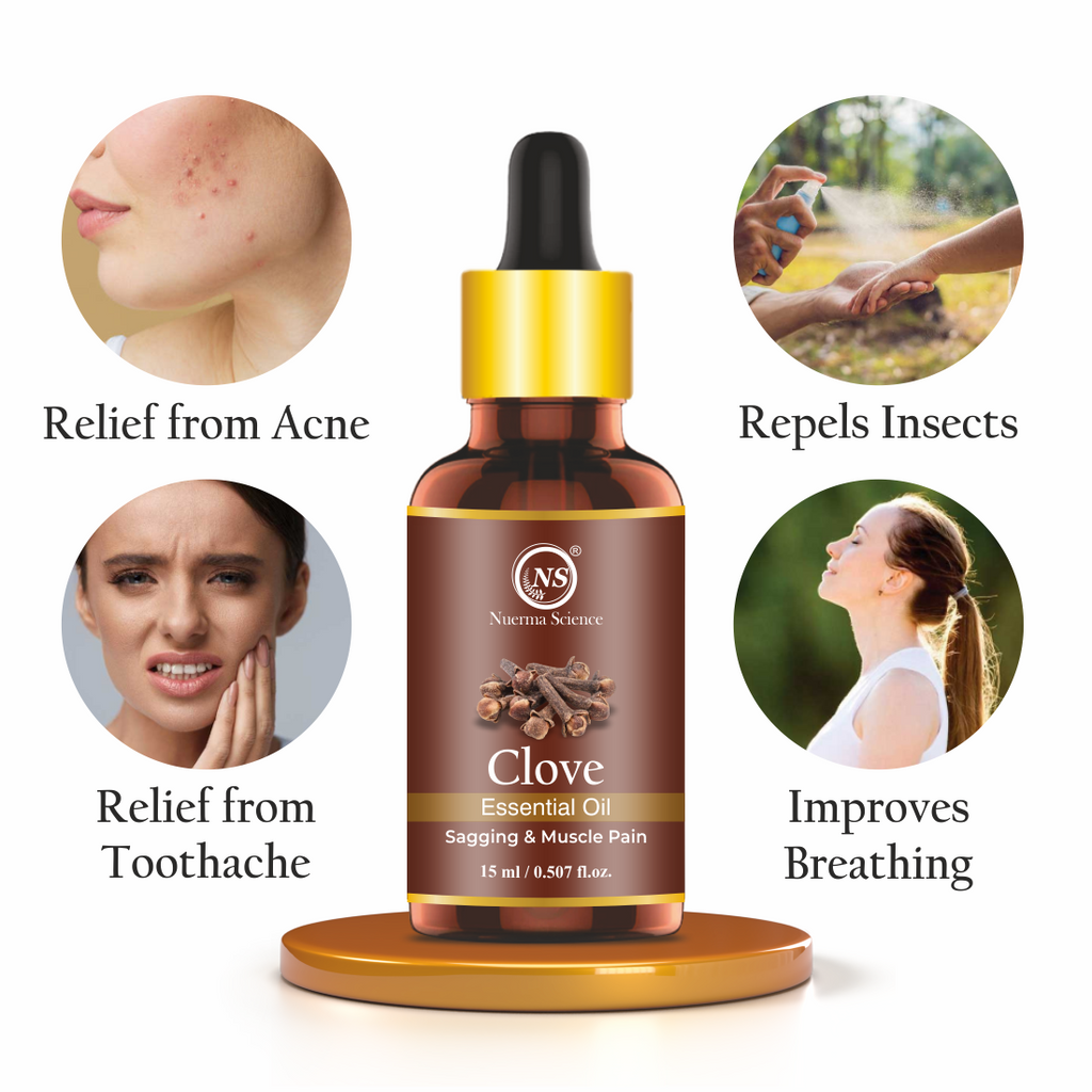 Nuerma Science Clove Essential Oil For Skin, Hair & Teeth