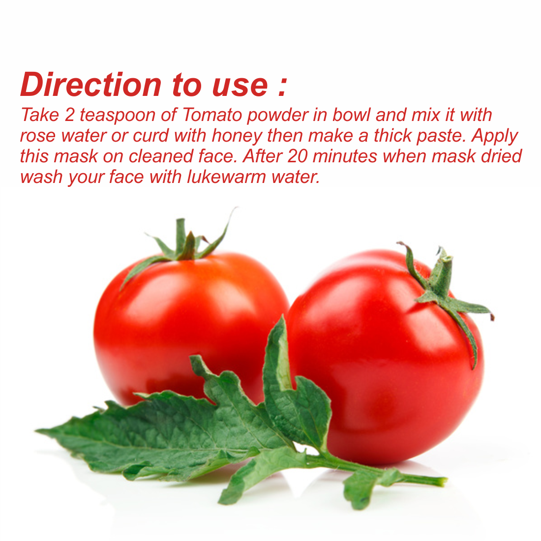 Nuerma Science Tomato Powder For Lightening Glowing Skin &  Reduce Dark Sport