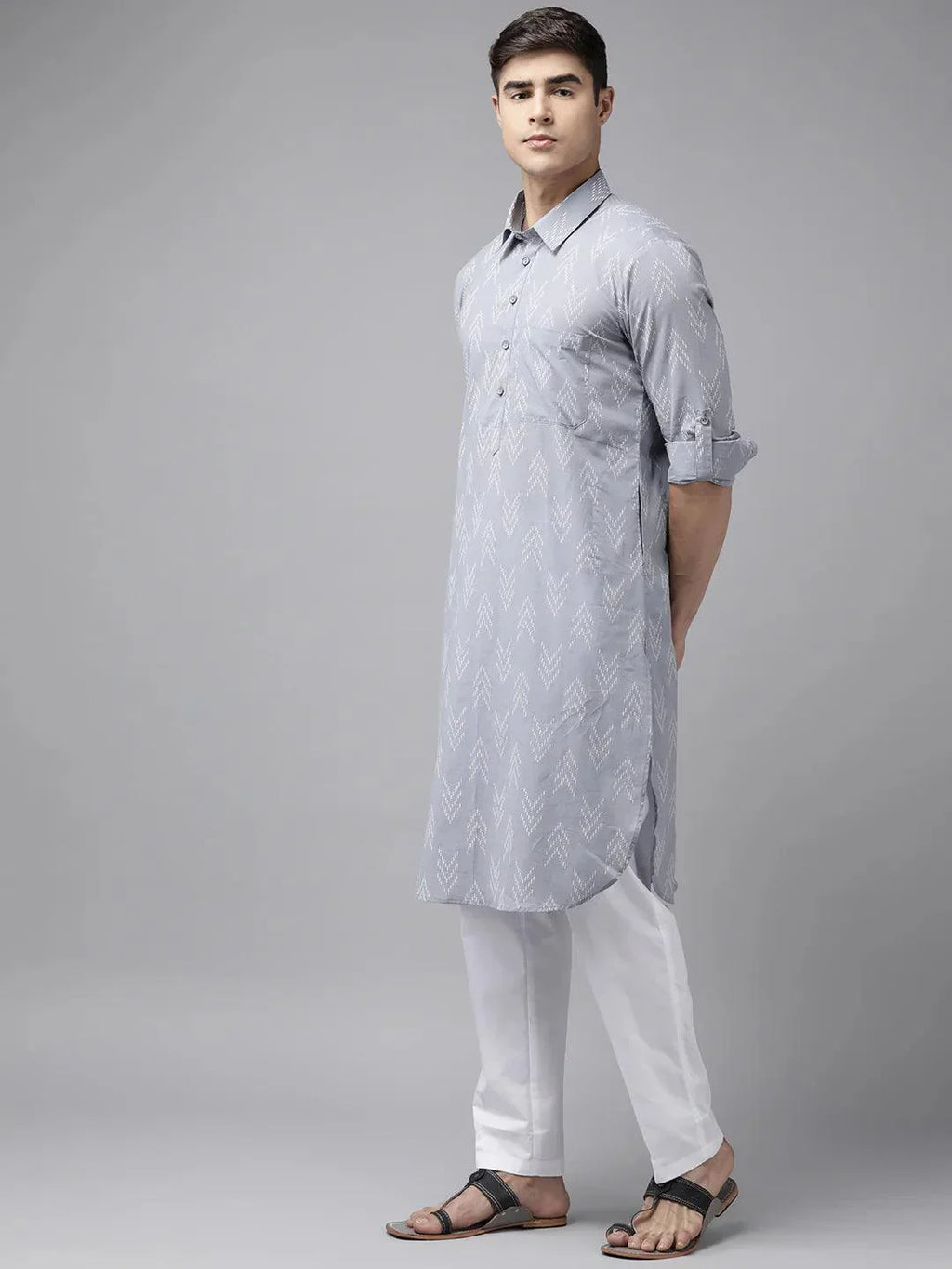 Fabmade Pure Cotton Pathani Kurta Pyjama For The Modern Man
