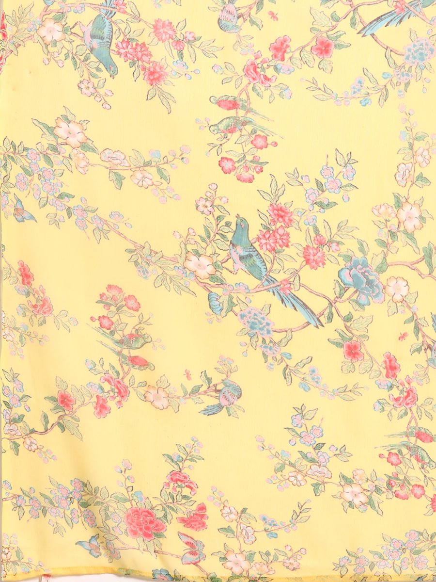 Ahalyaa Floral Poly Chiffon Saree
