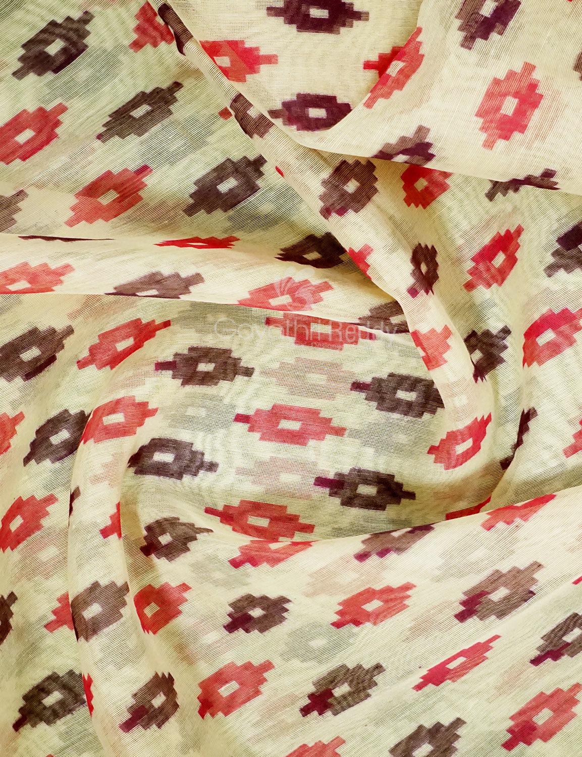 Shades of Cream And Pink Colour Blouse Patola Design Semi Chanderi Saree By Gayathri Reddy Designer Studio