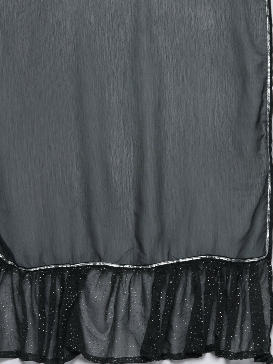 Ahalyaa Printed Regular Gotta Patti Kurti With Sharara & Dupatta