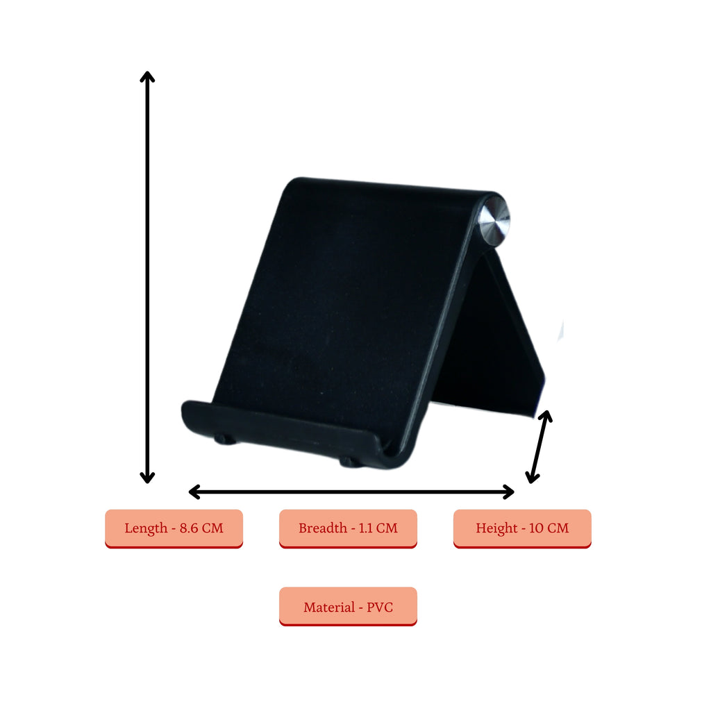 Sowpeace Trendy Adjustable Silver Tablet Stand with Black Hinges