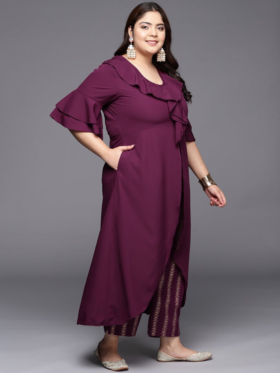 Ahalyaa Women Plus Size Tunic with Trousers