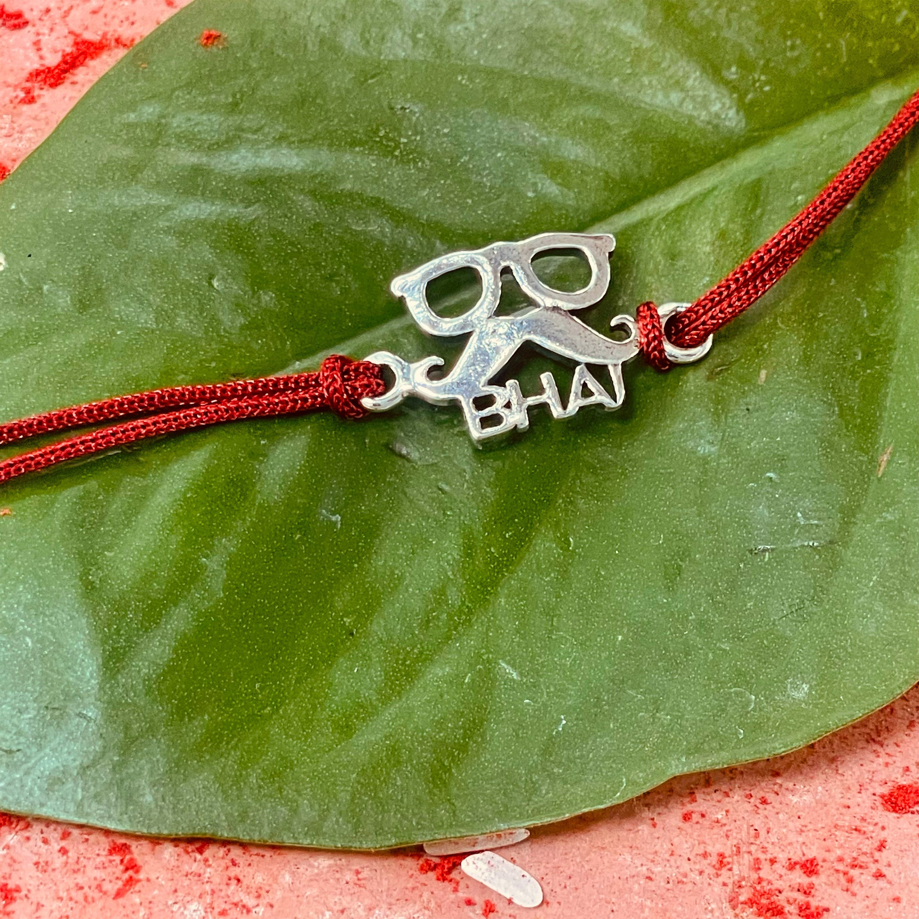 trueBrowns Sterling Silver Chashmish Bhai Thread Rakhi