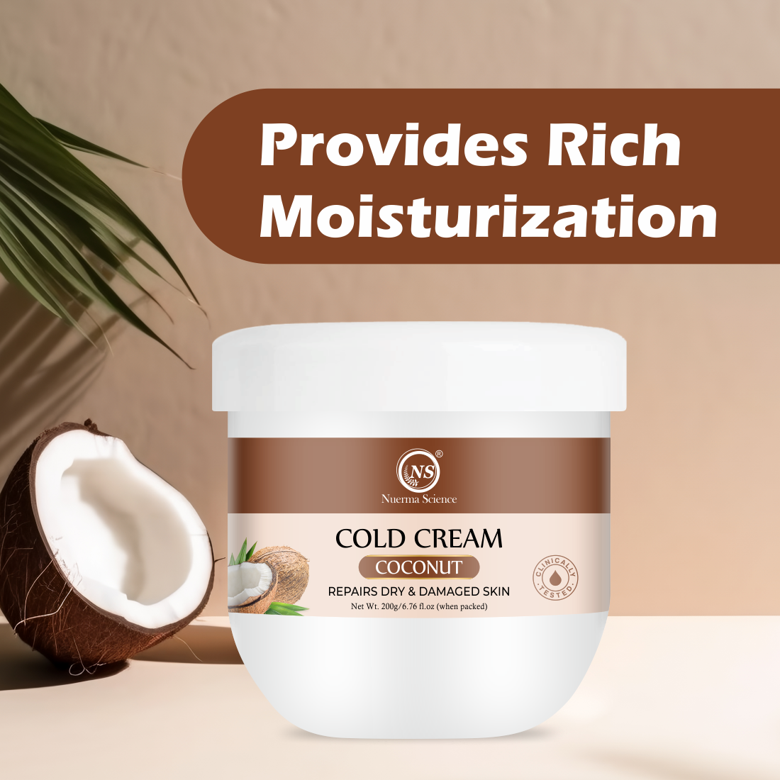 Nuerma Science Coconut Cold Cream For Winters To Repair Dry & Damaged Skin