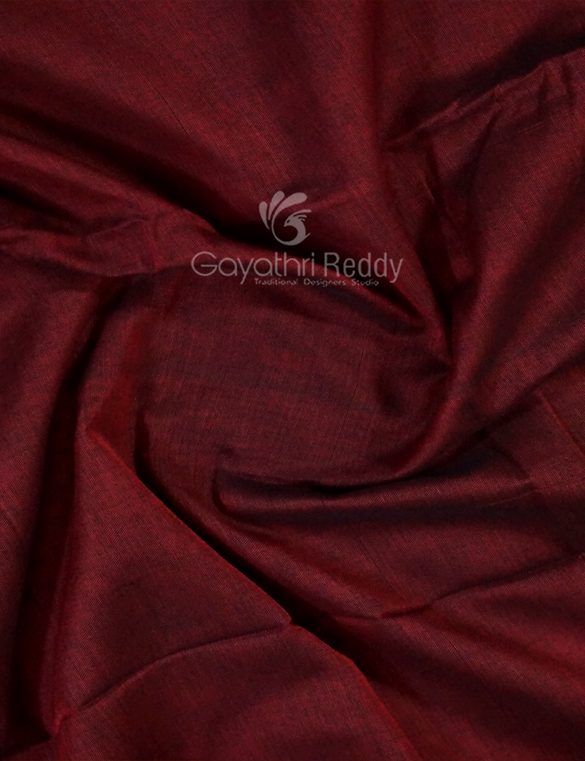 Kalanetha Maroon Coloured Pure Narayanpet Cotton Saree By Gayathri Reddy Designer Studio