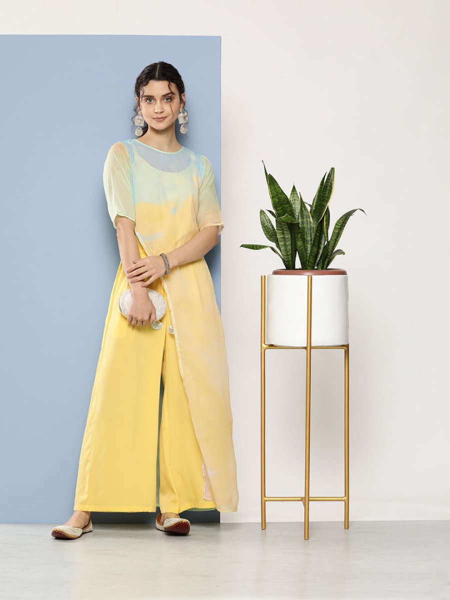 Ahalyaa Printed Waist Tie-Ups Basic Jumpsuit