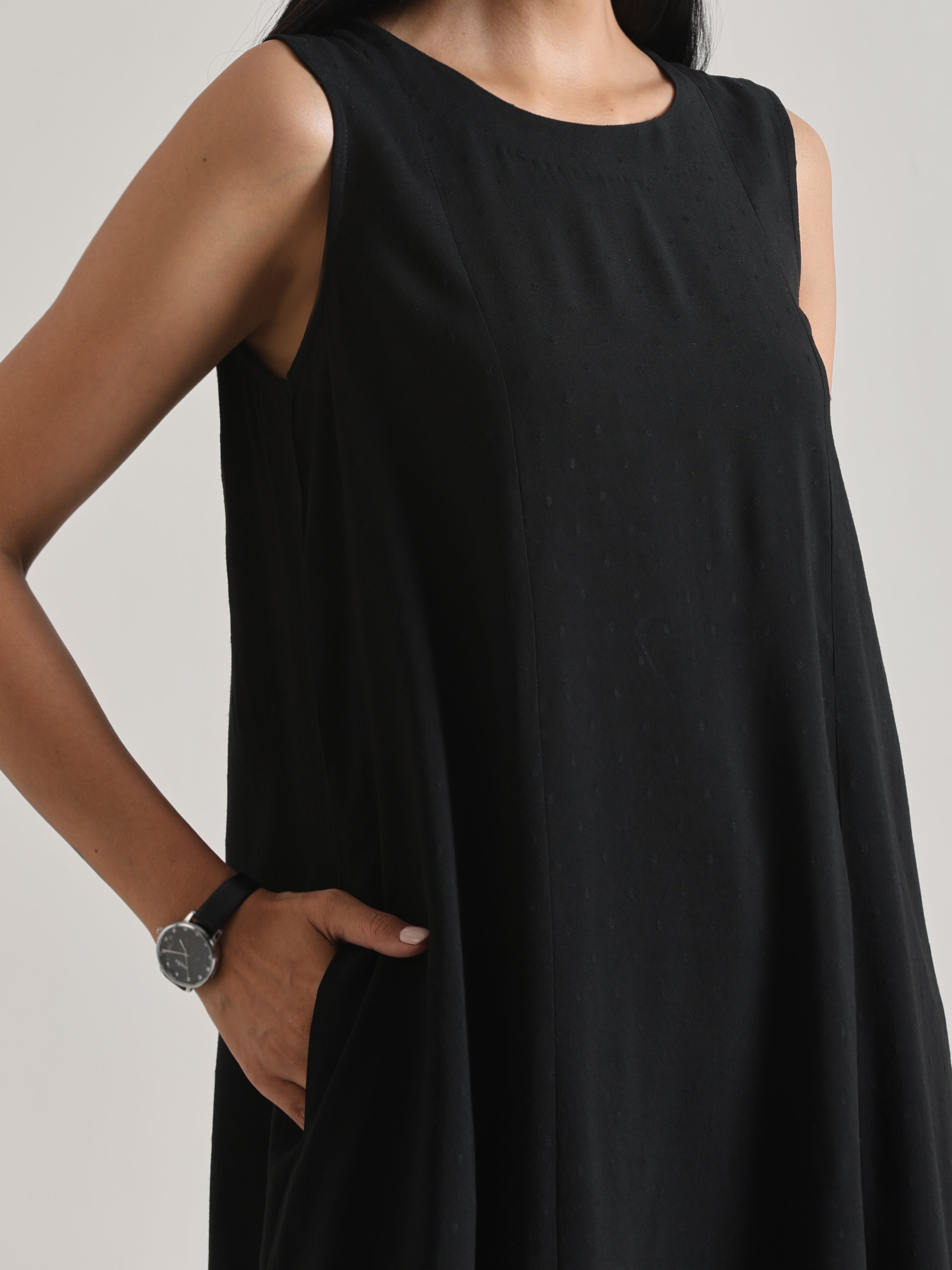 trueBrowns Black Panelled Co-ord Set
