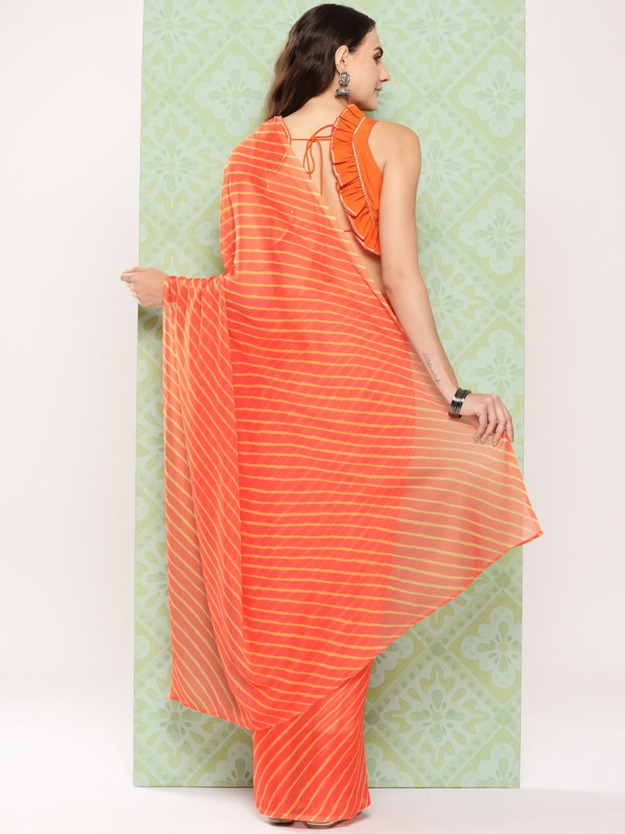 Ahalyaa Leheriya Poly Chiffon Saree
