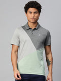 Alcis Colourblocked Polo Collar Anti Static Slim Fit T-shirt