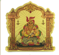 Stickerbazaar Micro Golden Mandir Sticker Regular