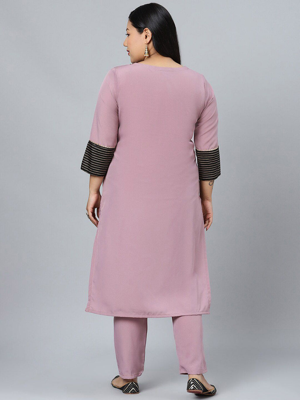 Sztori Plus Size Ethnic Motifs Printed Regular Kurta with Trousers