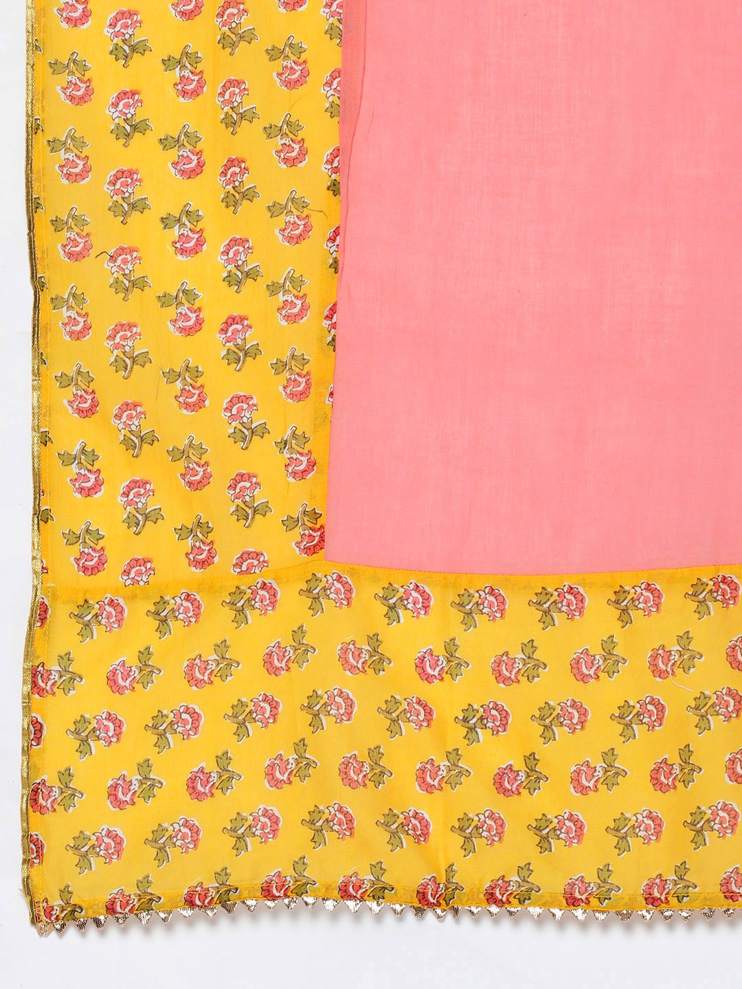 HERE&NOW Ethnic Motifs Printed Sequinned Kurta With Trousers & With Dupatta