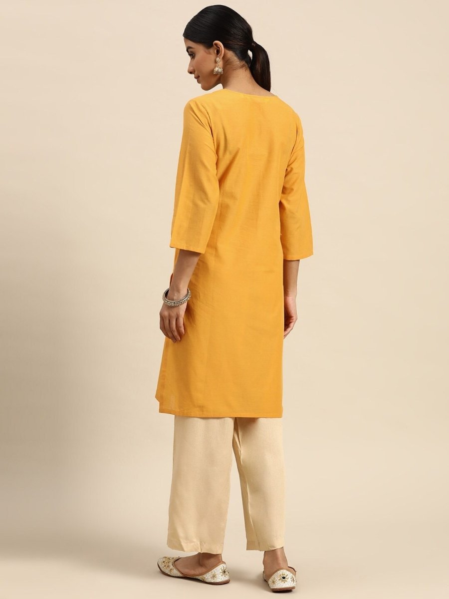 All About You Women Yoke Zari Detail Kurta