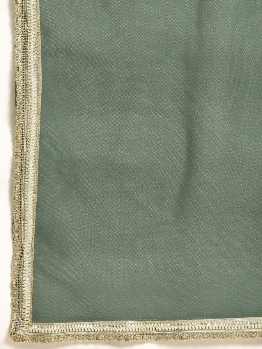 All About You Women Women Green Ethnic Motifs Printed Kurta with Trousers & With Dupatta