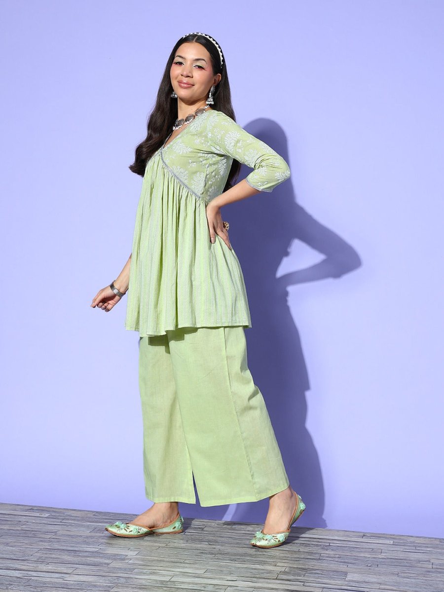 Ahalyaa Printed Tunic with Palazzos
