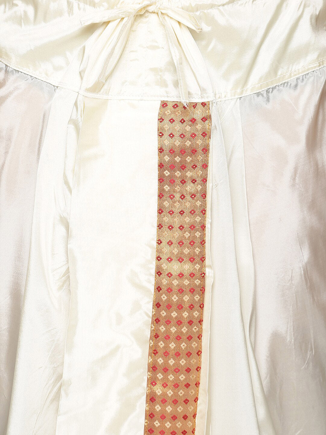 Sethukrishna Men Gold-Toned Striped Kurta with Dhoti Pants