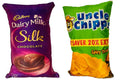 Unique Fashion Pack of 2 Microfibre Filled Reversible Cushion For Kids - Dairy Milk Silk And Uncle Chips