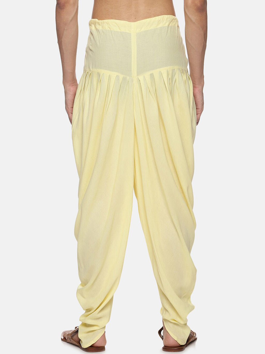 Sethukrishna Men Yellow Solid Dhoti Pant