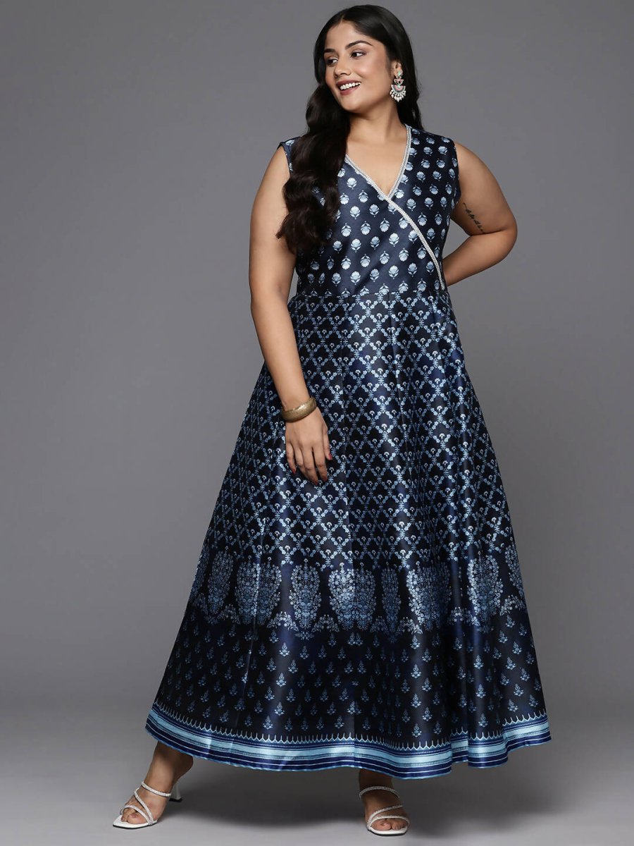 Ahalyaa Women's Traditional wear Ethnic Dress - Blue