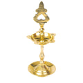 Spillbox Gold Toned Small Kuthu Vilakku Lakshmi Diya Pooja Essentials