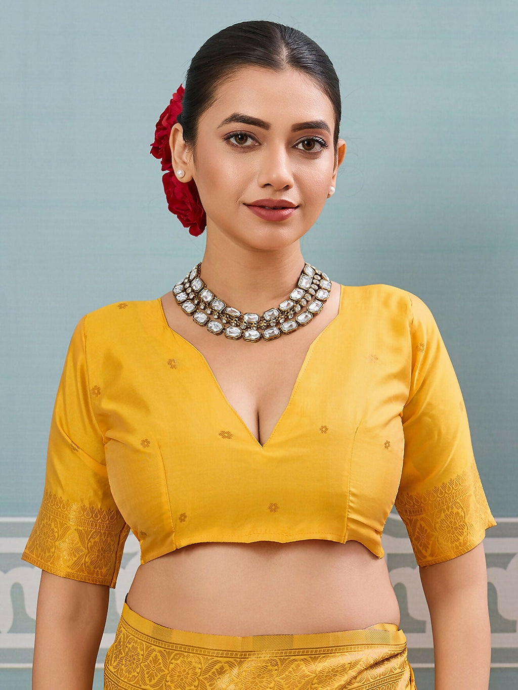 Shree Shyam Fashion Yellow Silk Saree