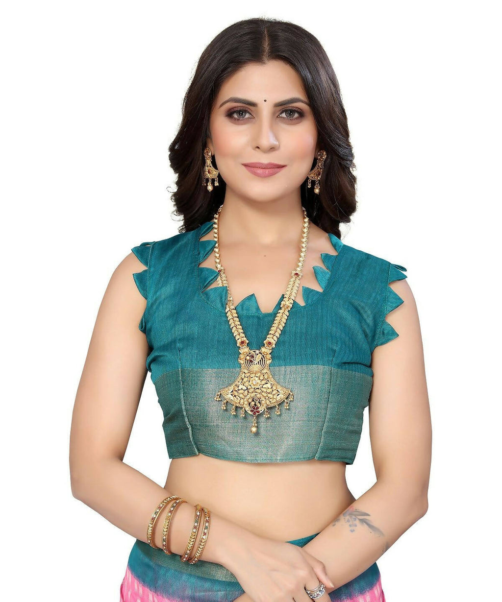 Vamika Cotton Pink Jari Border Bollywood Style Saree (DINO PINK)