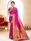 Shree Shyam Fashion Paithani Silk Purple Saree