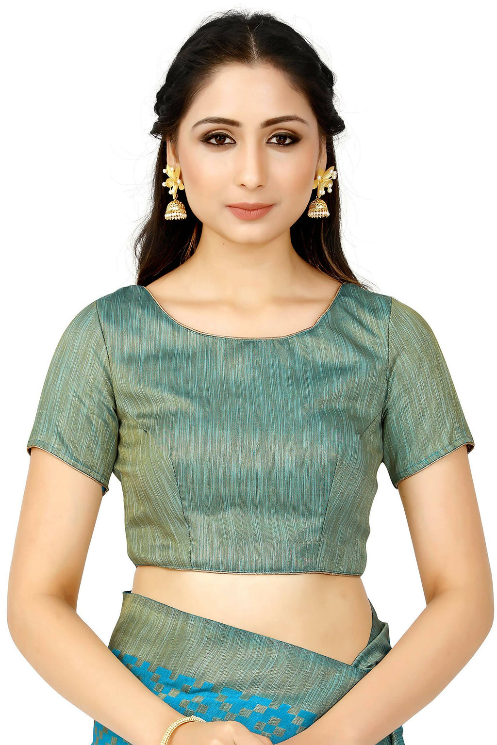 Mimosa Women's Patola Art Silk Turquoise Blue Saree