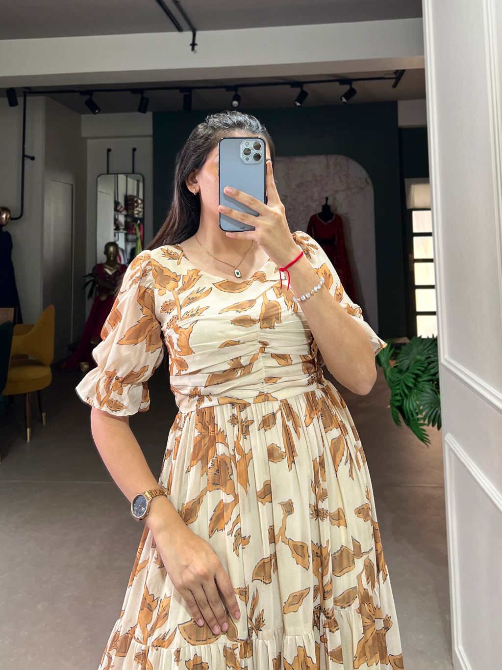 Lorenvalley Chiku Georgette Print Gown