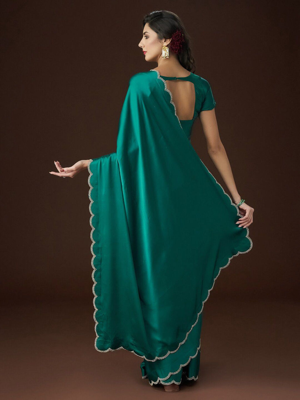 kasee Embellished Satin Saree
