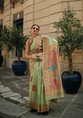Monjolika Fashion Light Green Color Woven Festival Wear Saree