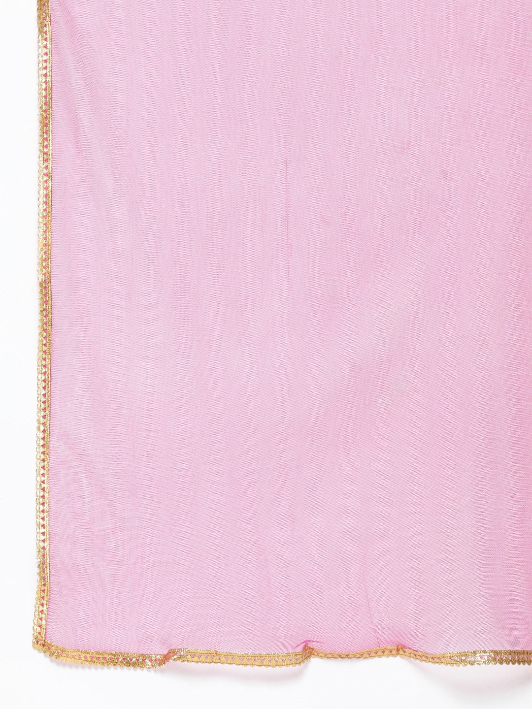 HERE&NOW Women Pink Ethnic Motifs Printed Gotta Patti Kurta with Sharara With Dupatta