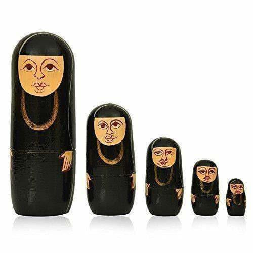 Indian doll - Kids Handmade Hand Painted Cute Wooden Indian Women Nesting Dolls