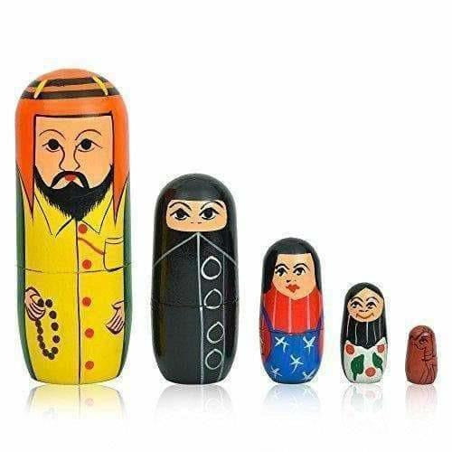 Indian doll - Kids Handmade Hand Painted Cute Wooden Indian Women Nesting Dolls