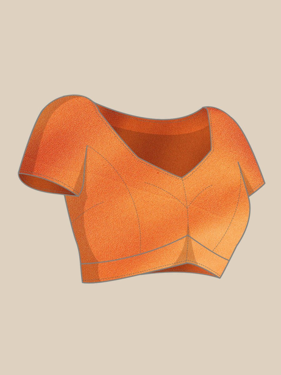 Ahalyaa Women's Traditional wear Saree - Orange
