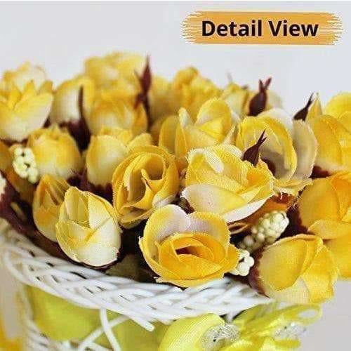 Cycle Shape Plastic Decoration Flower Vase with Peonies Bunch